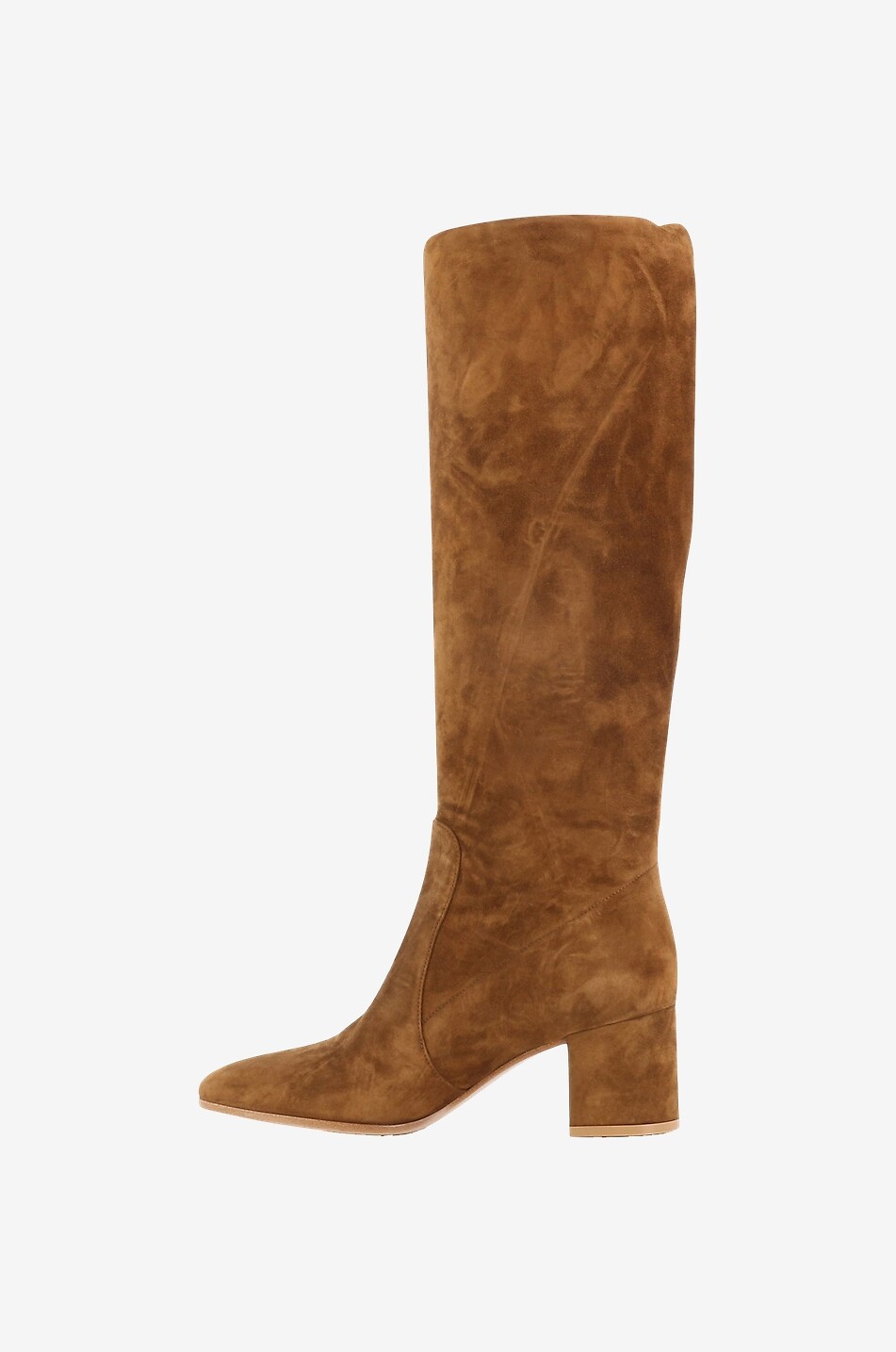 GIANVITO ROSSI Glen 60 suede block heel boots Women CAMEL 3