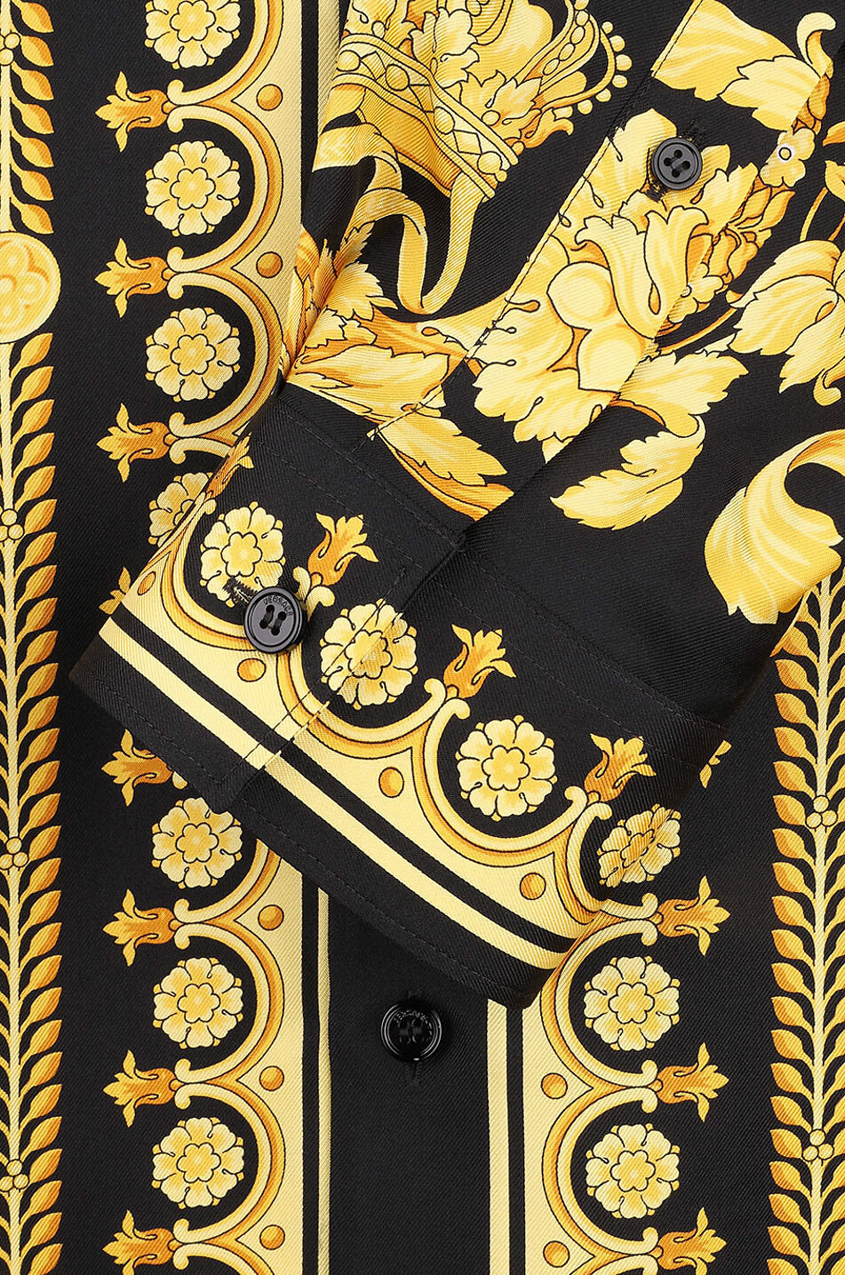 VERSACE Hemd aus Seide mit Print Barocco Herren BUNT 3
