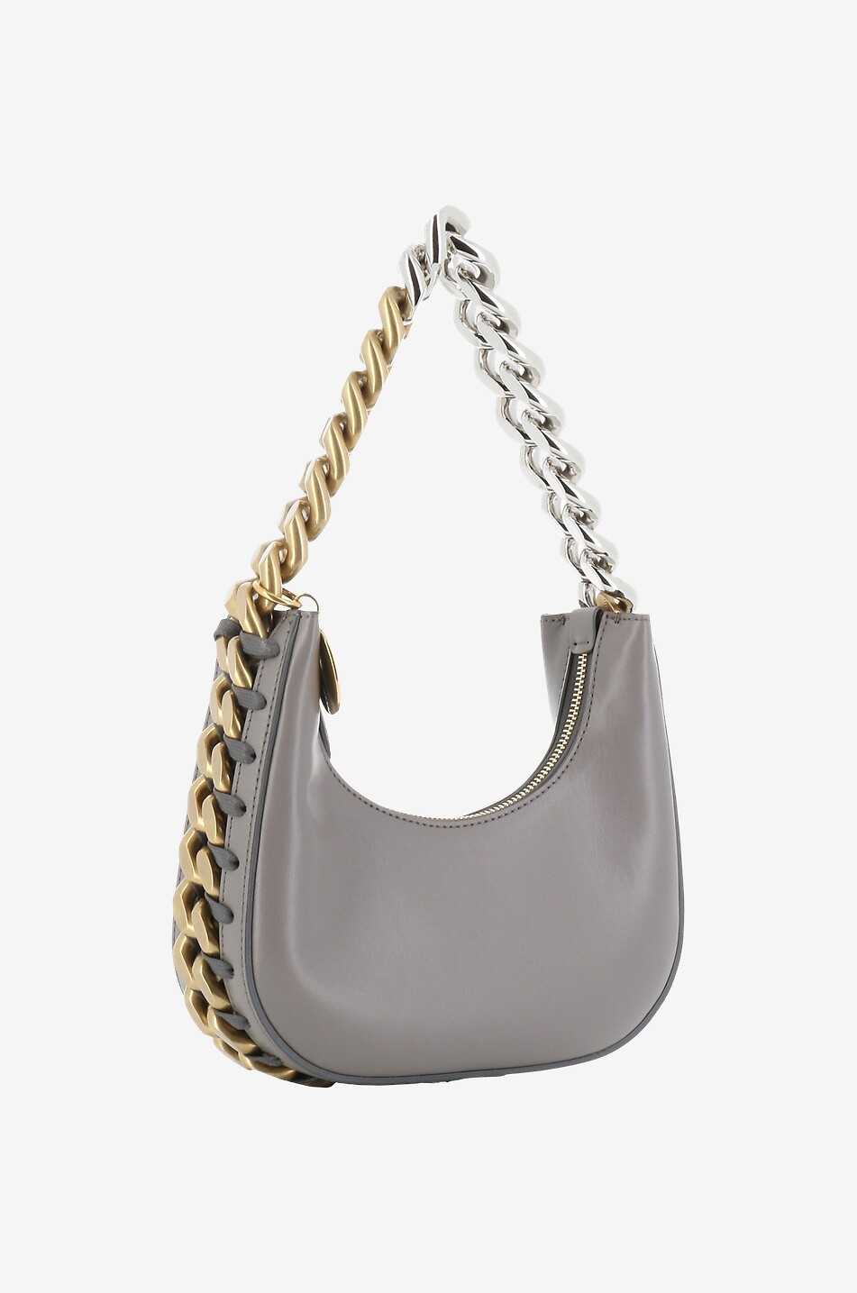 STELLA McCARTNEY Mini sac porté épaule en cuir synthétique Frayme Femme GRIS 2