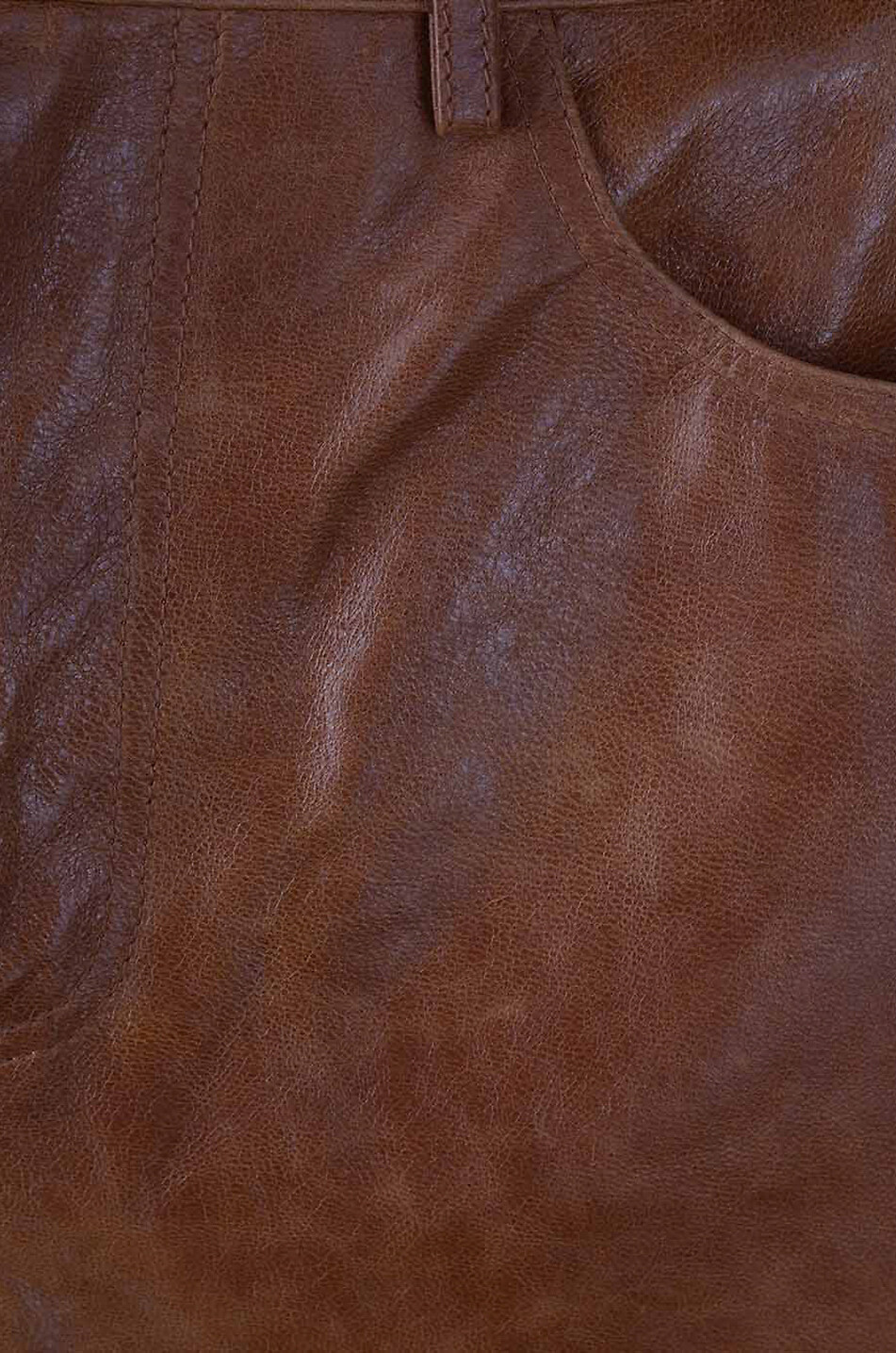 Gerade Hos mit hoher taille aus Leder Lynn