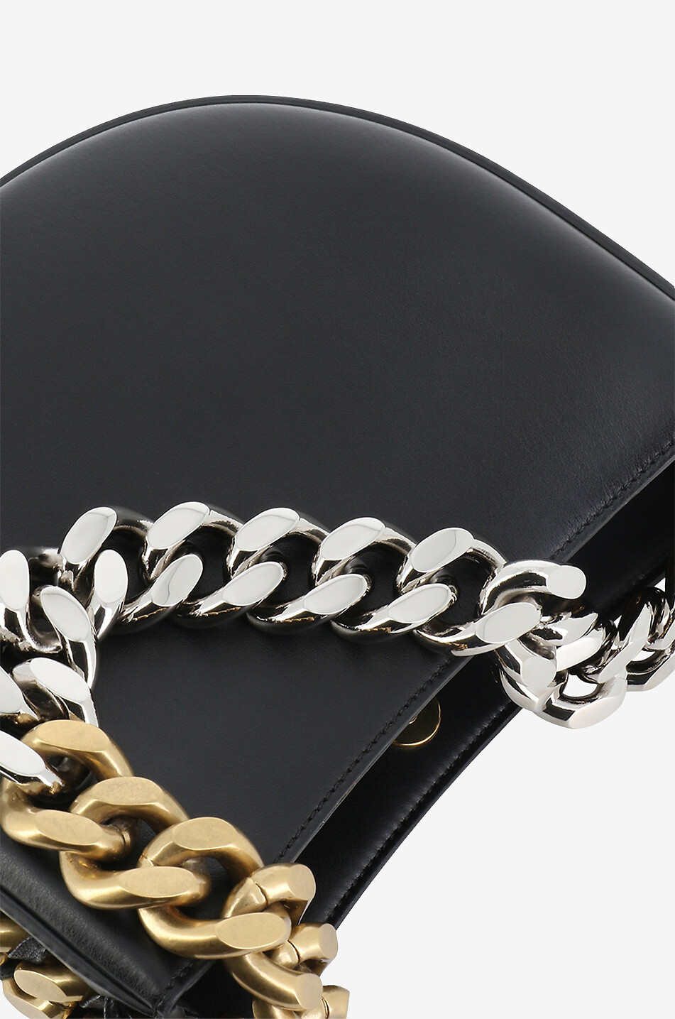 STELLA McCARTNEY Sac porté épaule en cuir nappa synthétique Small Frayme Femme NOIR 7