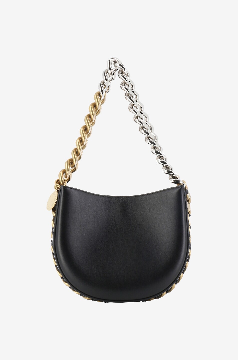 STELLA McCARTNEY Sac porté épaule en cuir nappa synthétique Small Frayme Femme NOIR 4