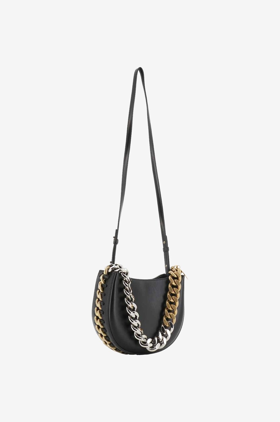 STELLA McCARTNEY Sac porté épaule en cuir nappa synthétique Small Frayme Femme NOIR 6