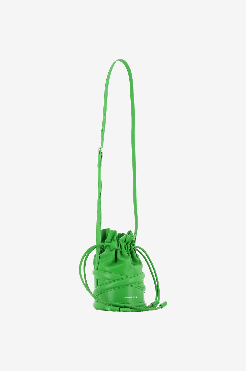ALEXANDER McQUEEN The Soft Curve nappa leather bucket bag Women GREEN 2