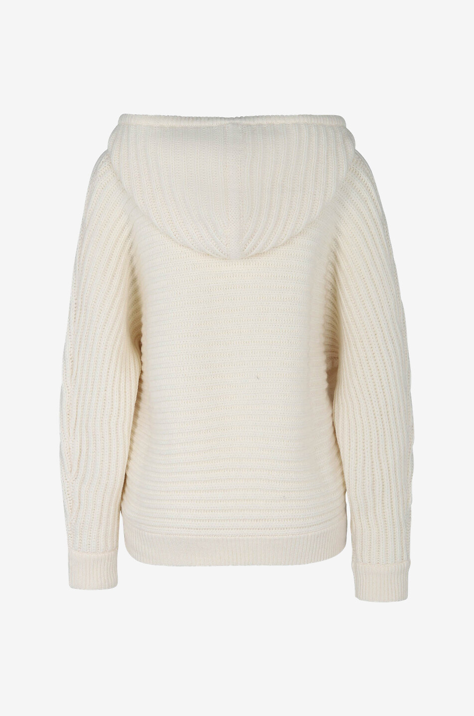 Oversize-Kapuzenpullover im horizontalen Rippstrick