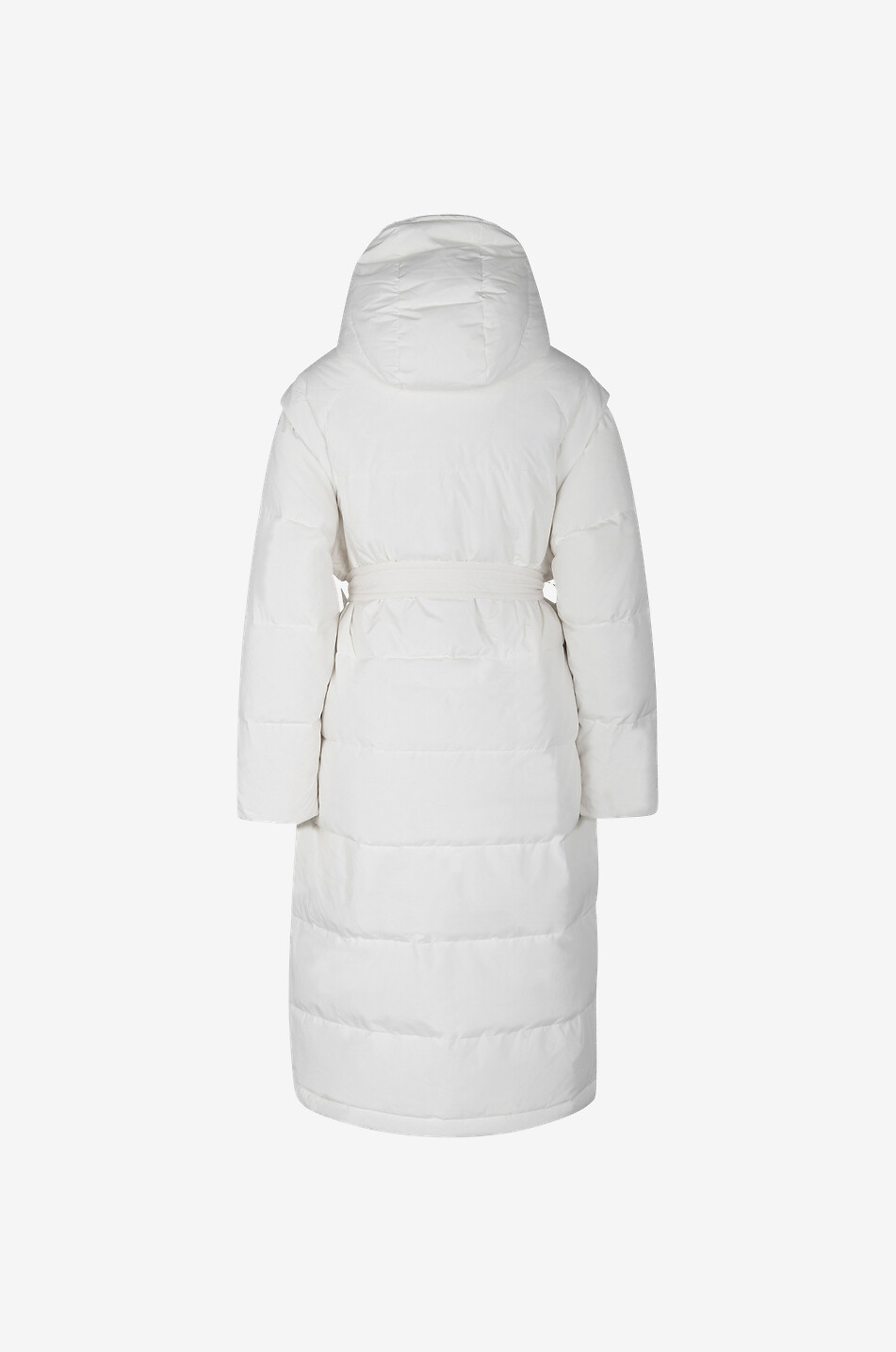 YVES SALOMON Goat fur trimmed long down jacket Women EGGSHELL 2