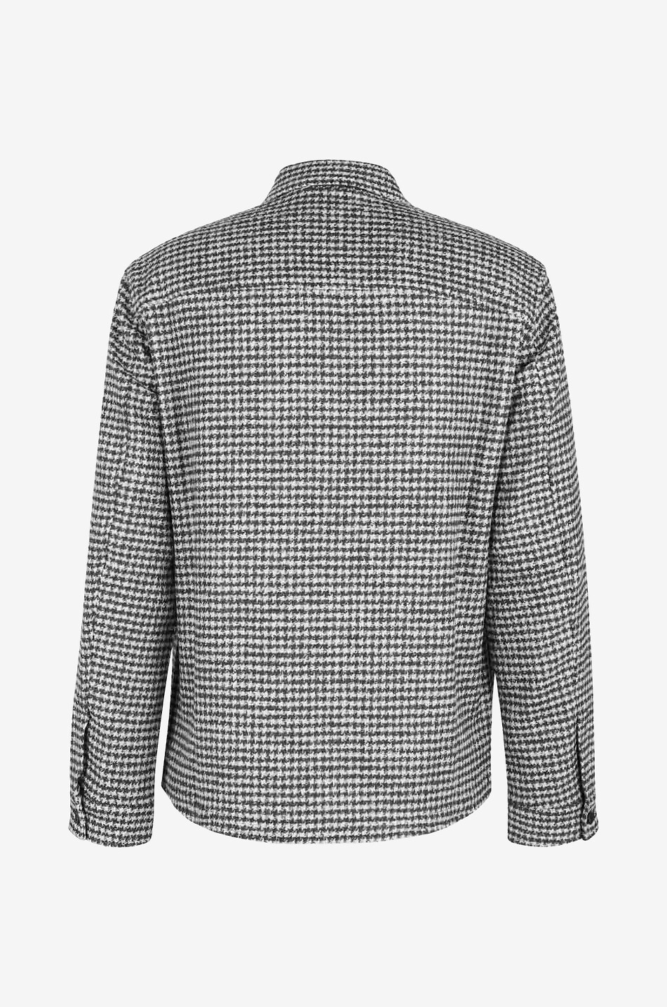 MAURIZIO BALDASSARI Surchemise en laine et soie pied-de-poule Homme GRIS FONCÉ 2