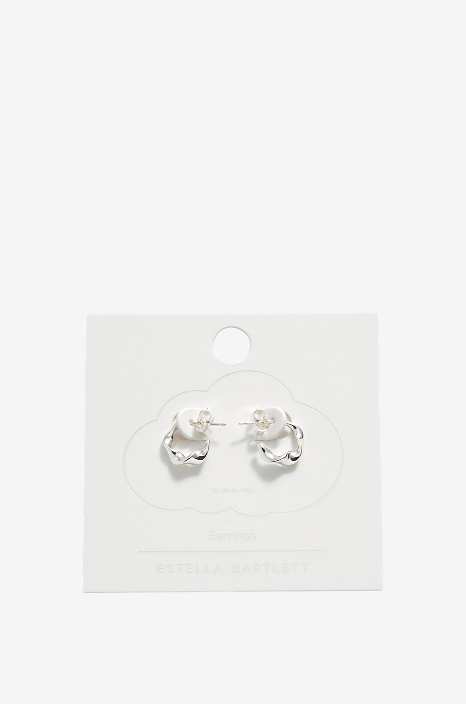 ESTELLA BARTLETT Wave twisted silver earrings Women SILVER 1