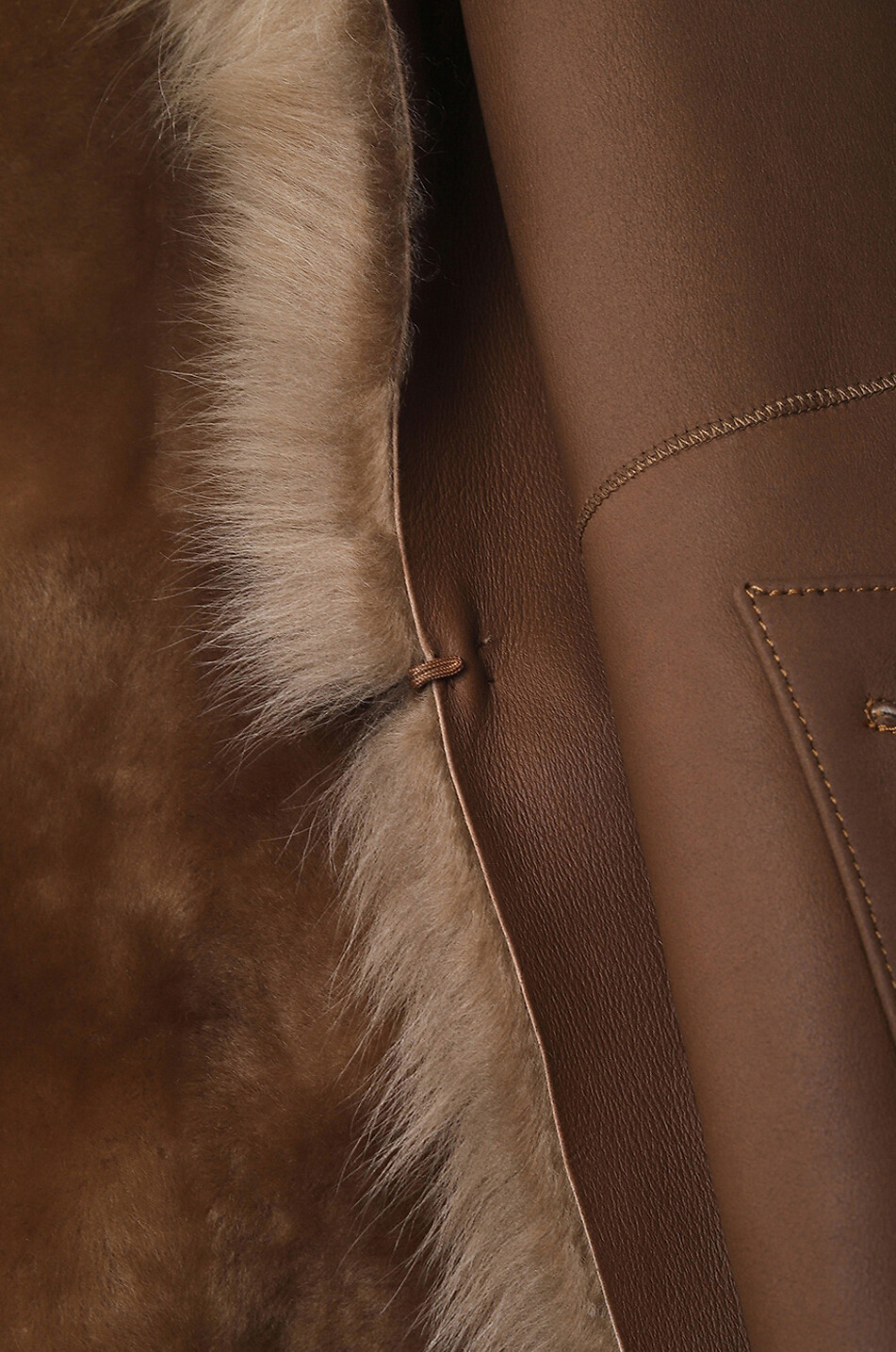 NOVE LEDER Wendbarer Mantel aus Schafspelz New Love Damen BEIGE 5