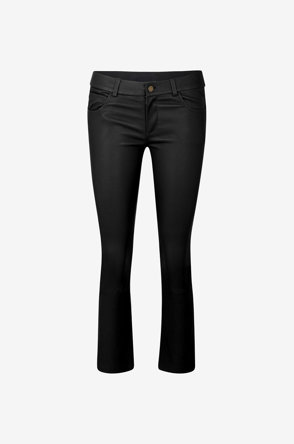 NOVE LEDER Skinny-Fit-Lederhose Levisstro Nappa Damen SCHWARZ 1