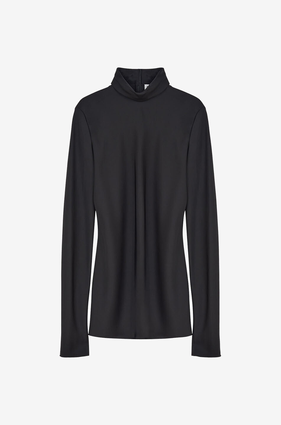 Fliessendes Langarm-Top mit Rollkragen