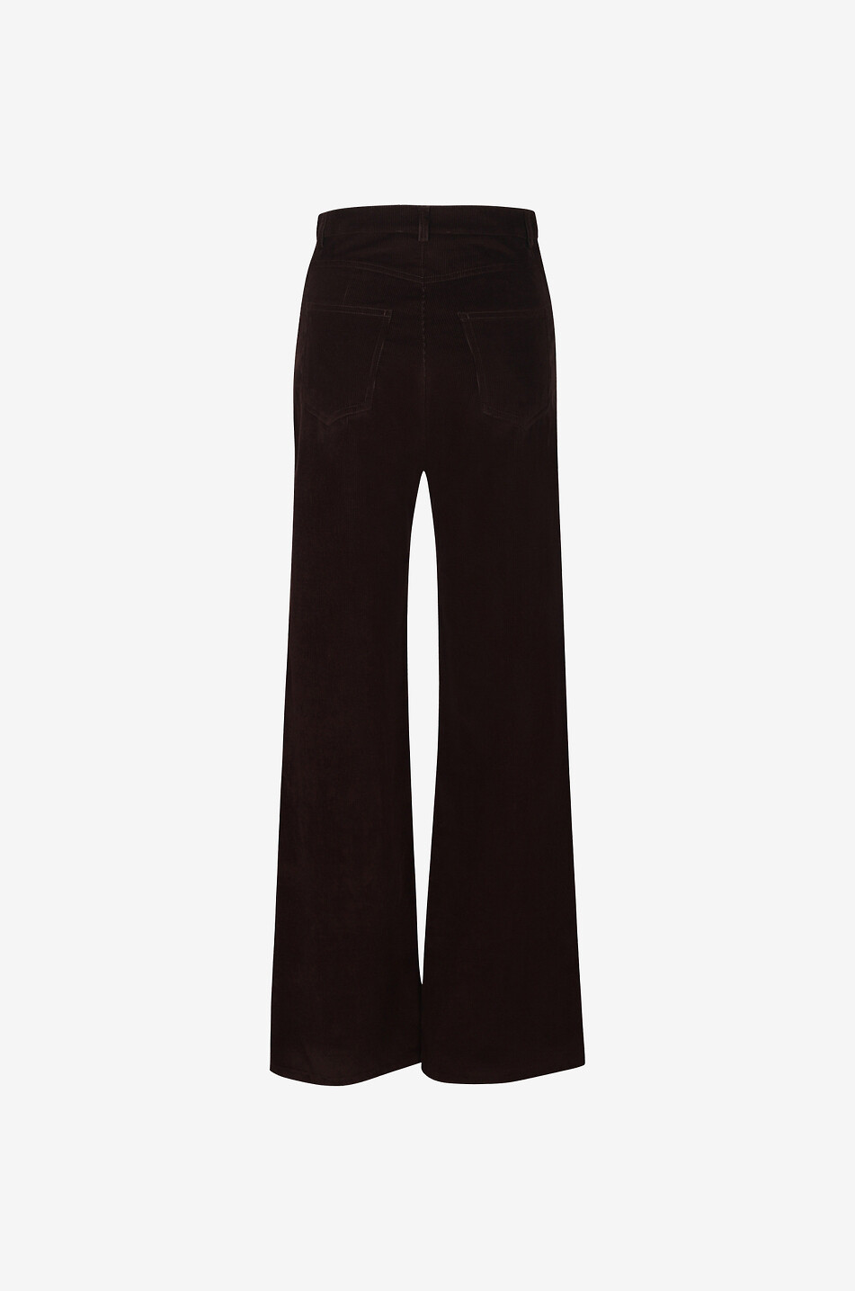 VANESSA BRUNO Hose aus Cord mit weitem Bein und hoher Taille Tybalt Damen DUNKELBRAUN 2