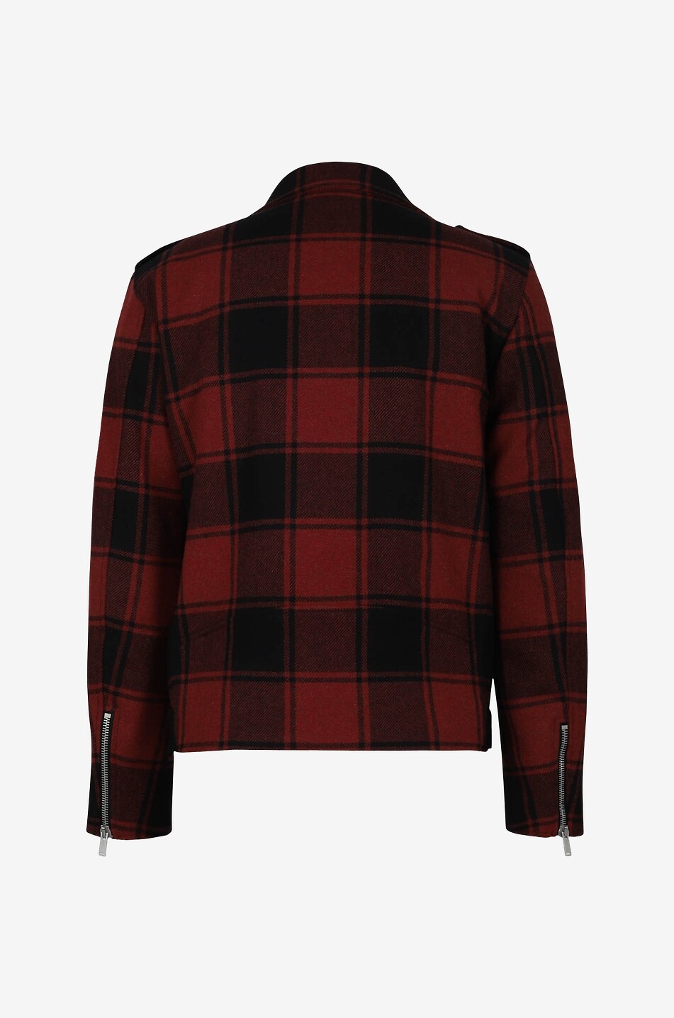 Buffalo Check Wool fashion Moto Jacket