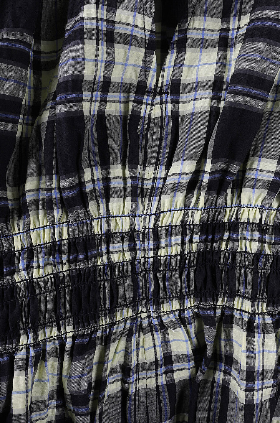 Blouse à basque en seersucker rayée