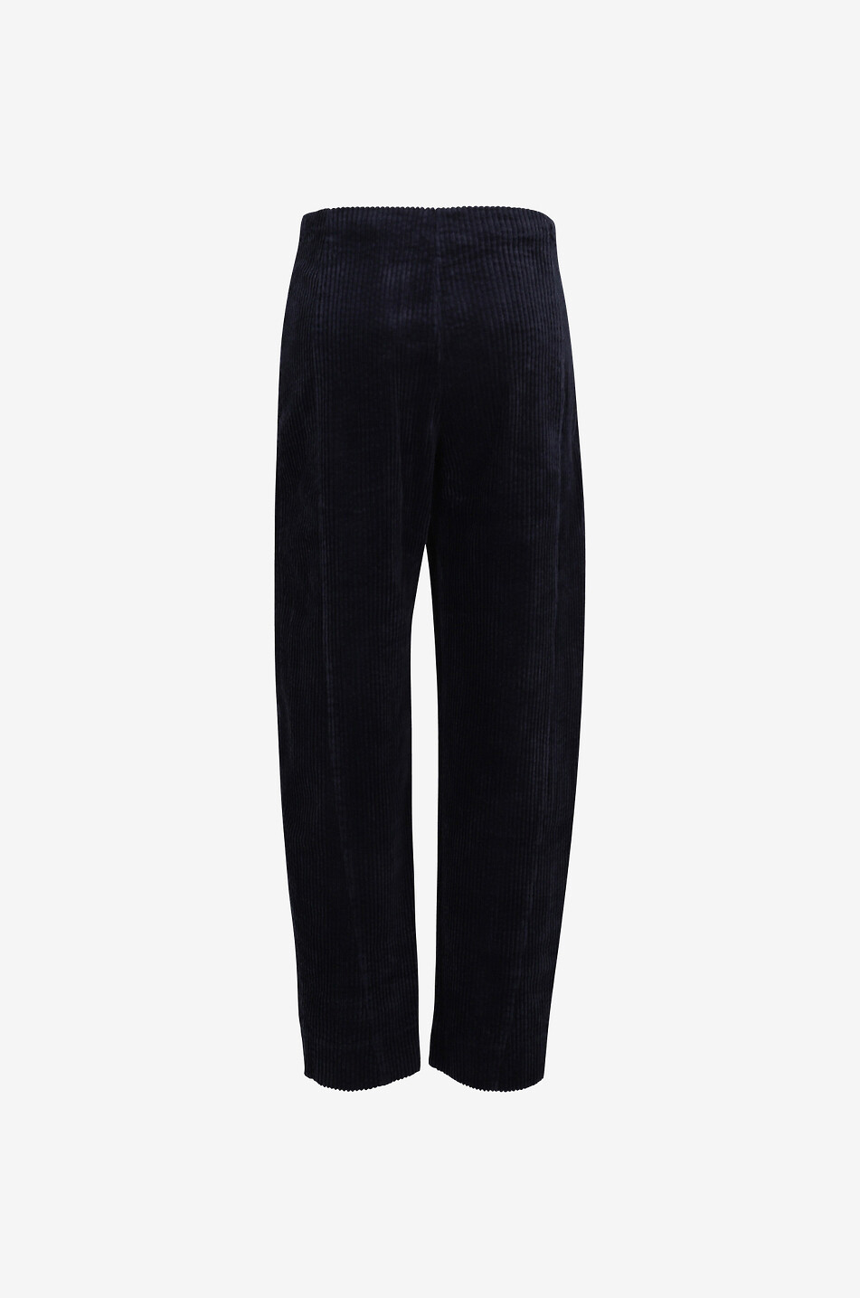 Pantalon carotte taille haute en velours côtelé