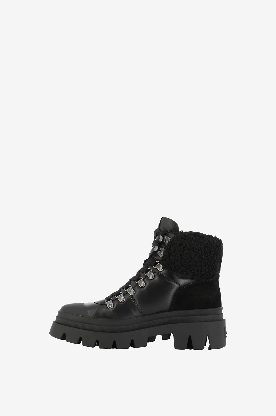 ASH Flache Schnürstiefeletten aus Patagon-Kalbsleder Damen SCHWARZ 3