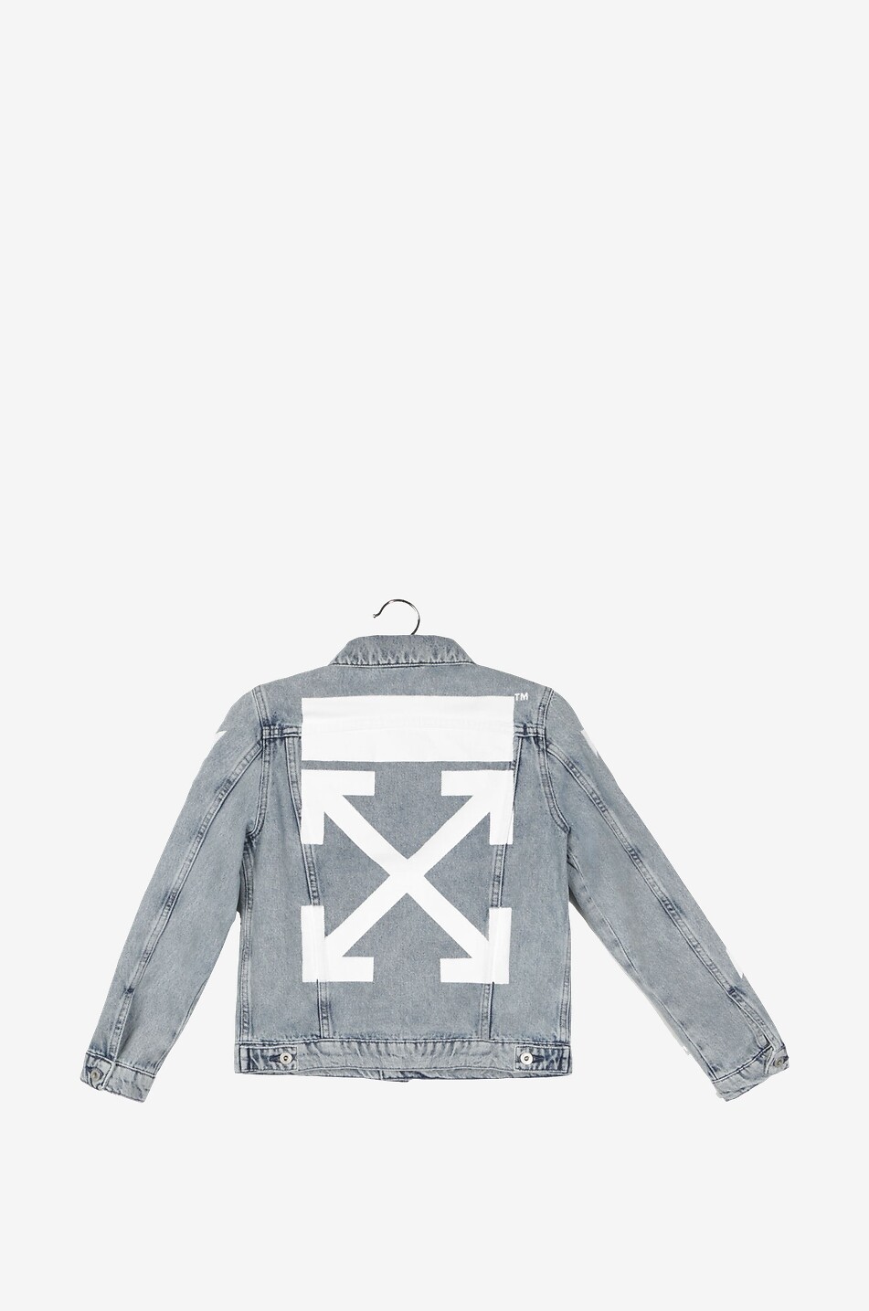 OFF WHITE Rubber Arrow girl's denim jacket Girl BLUE 2