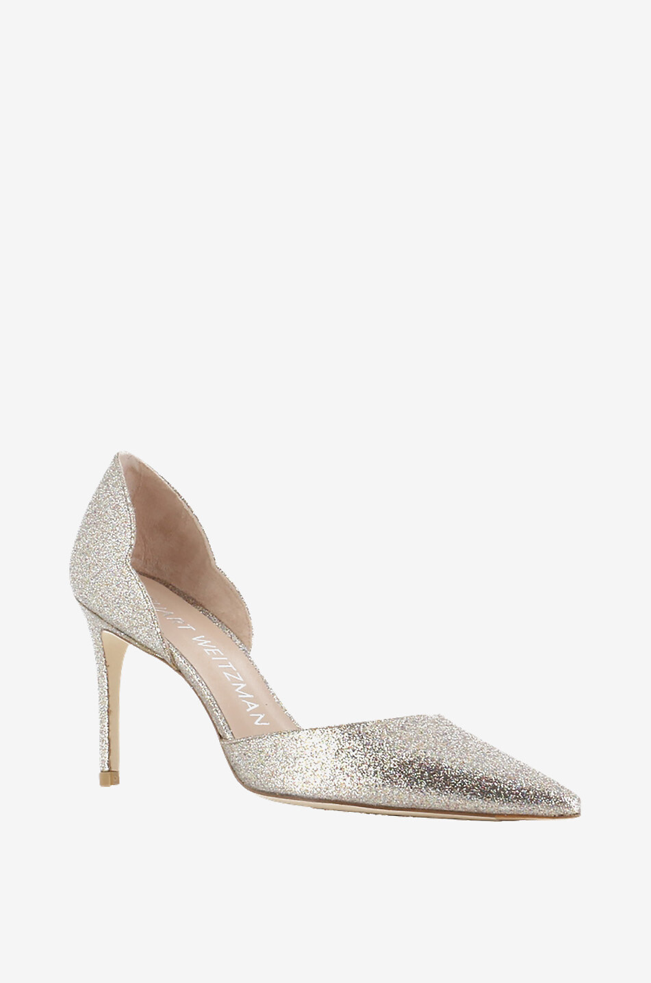 Escarpins ornés de paillettes irisées Stuart Scallop Dorsay 85