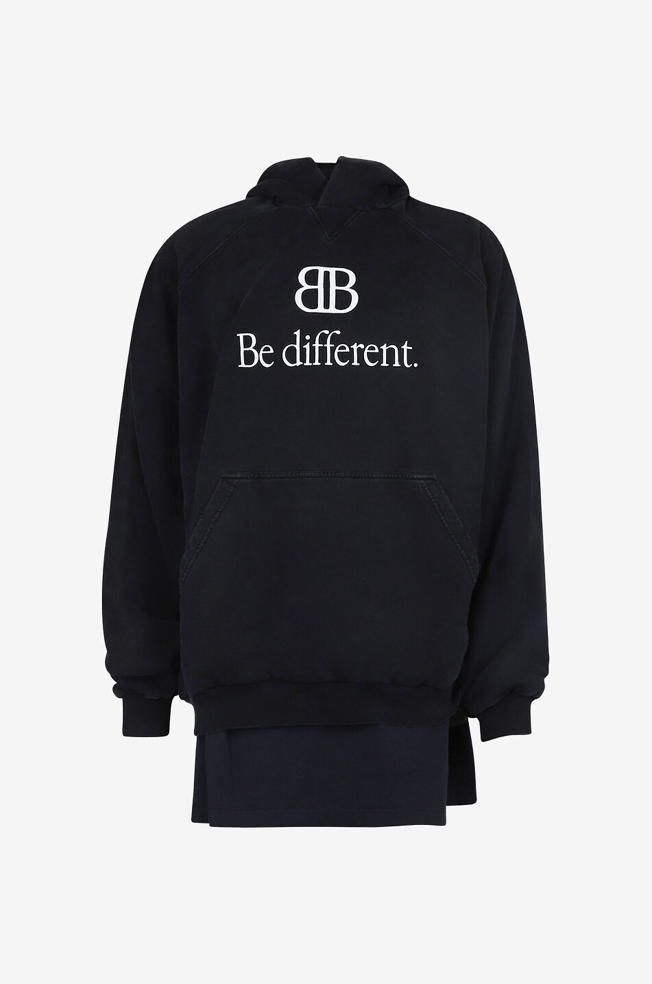Be Different Patched T-shirt embroidered distressed sweatshirt