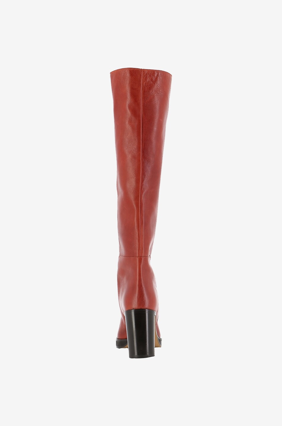 Bottes à talon en cuir grainé Leila 80