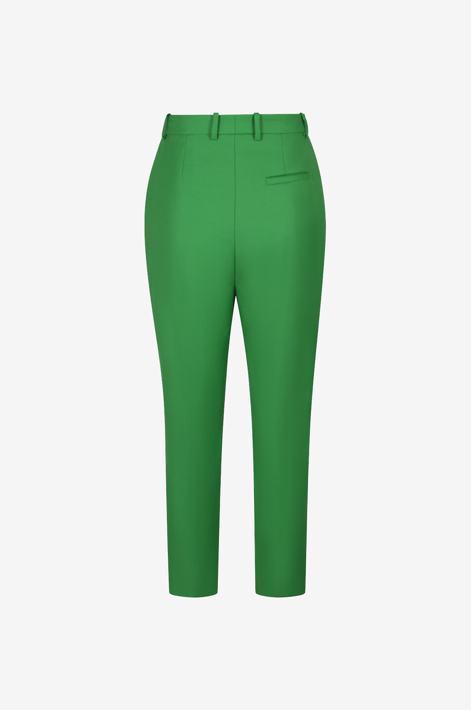 ALEXANDER McQUEEN High-rise wool and mohair cigarette trousers Women GREEN 2
