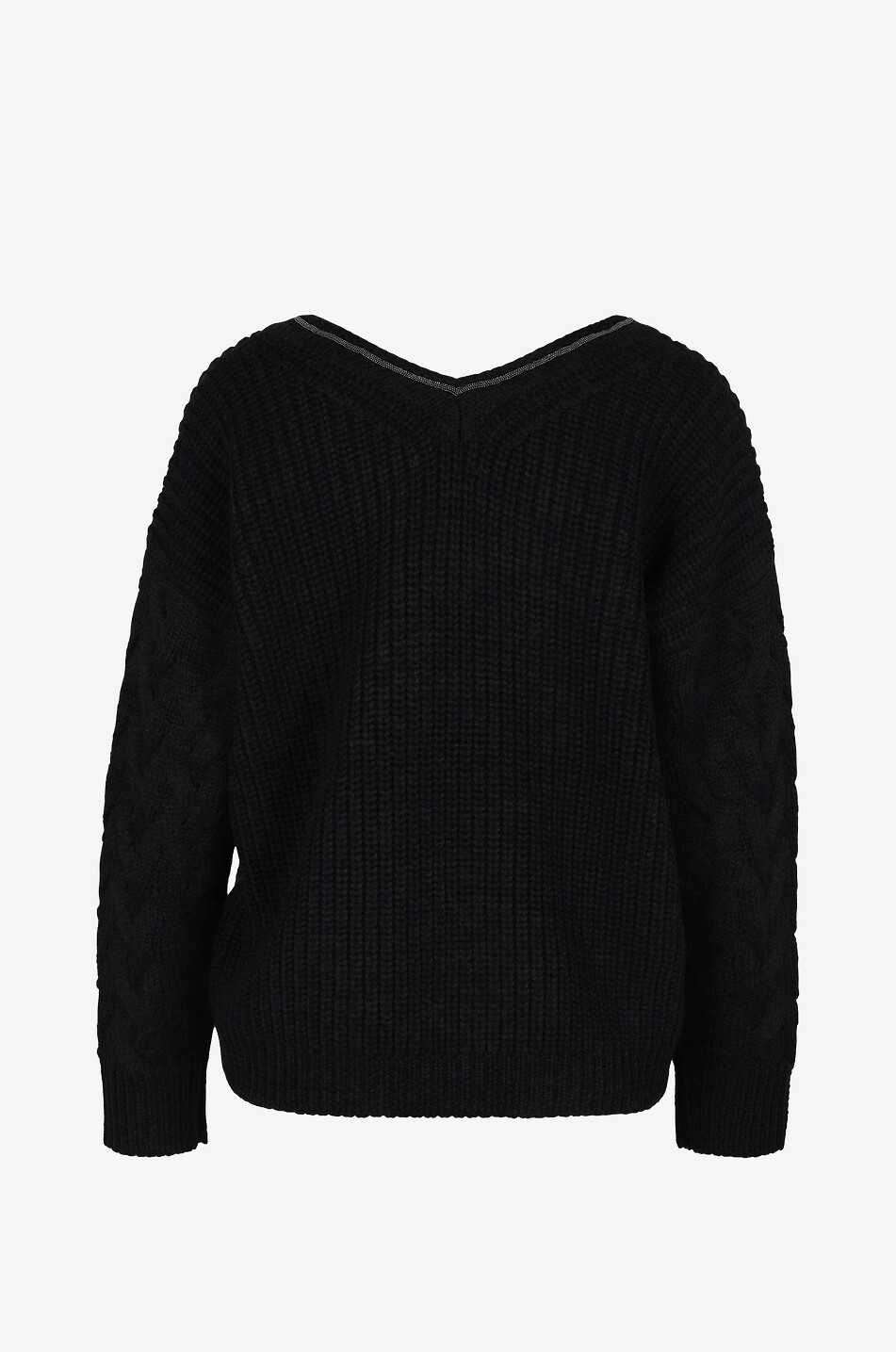FABIANA FILIPPI Pull oversize effet vieilli à col V Femme BLEU FONCE 2