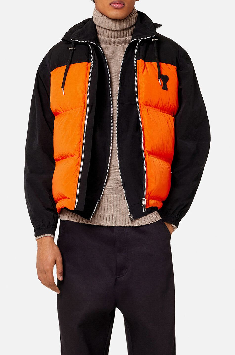 AMI Gilet à fermeture éclair Homme ORANGE 3