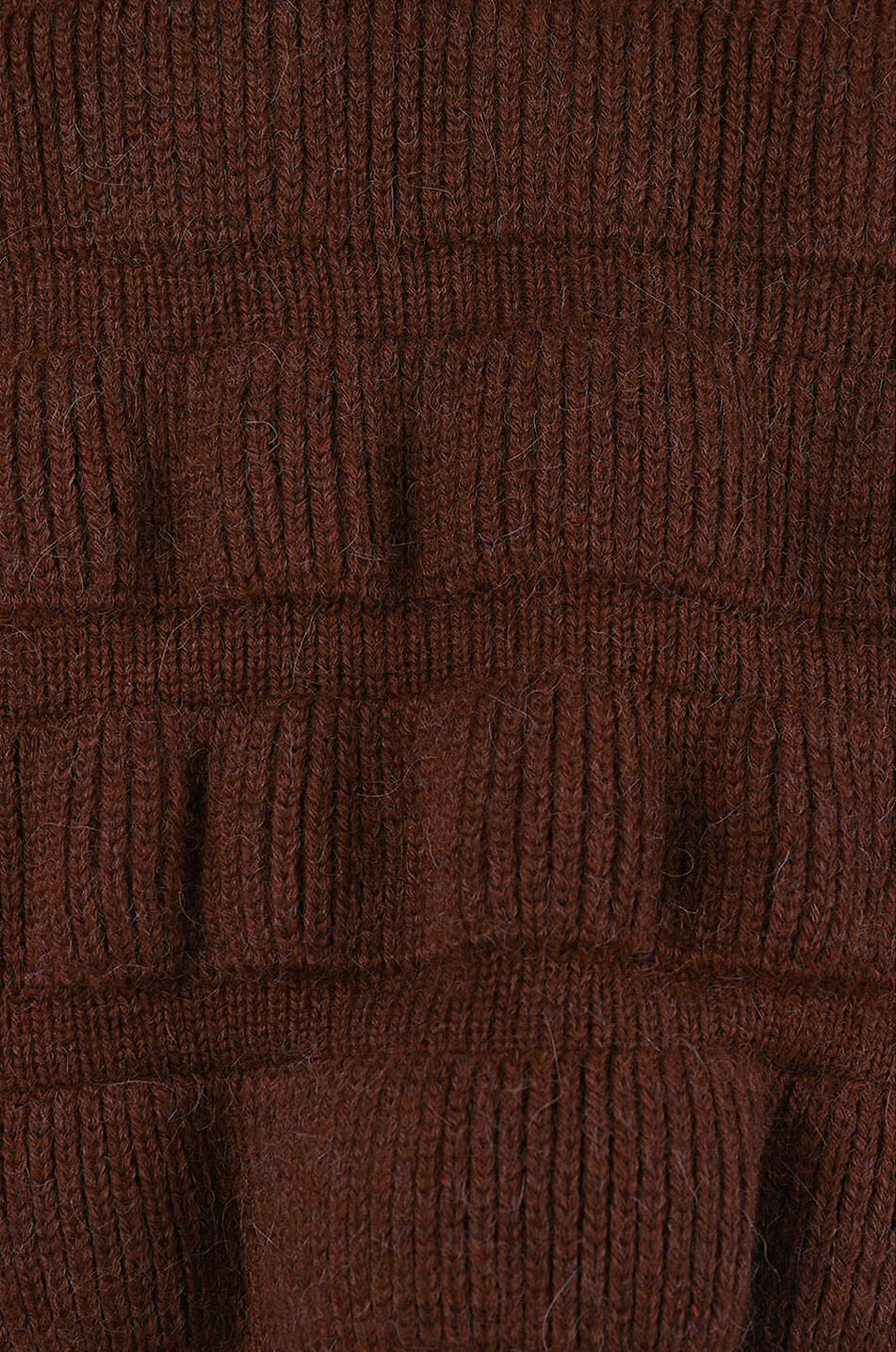 SAINT LAURENT PARIS Quilting-effect cropped turtleneck jumper Women BROWN 3