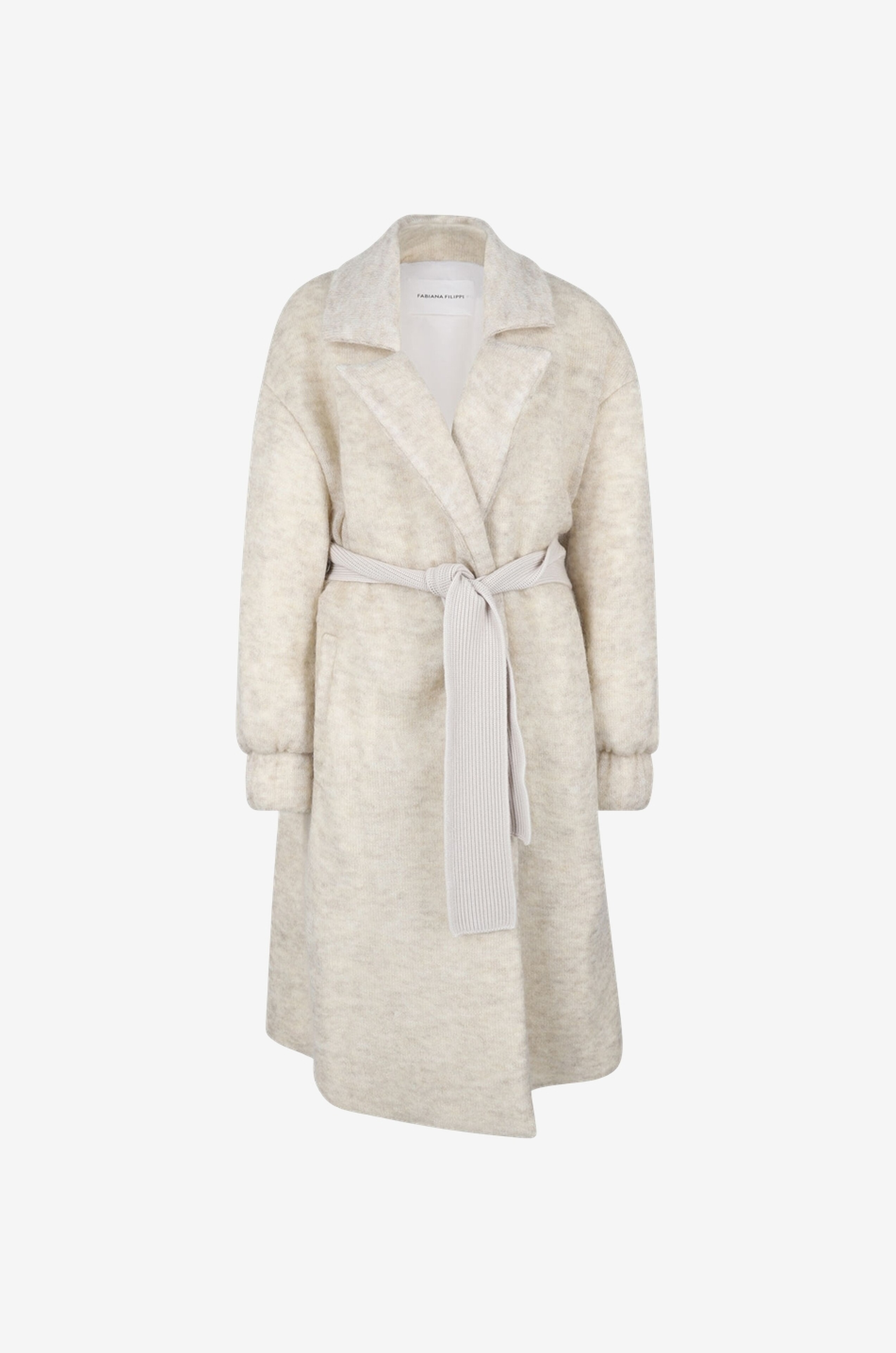 Gefütterter Mantel aus Mohair und Wolle