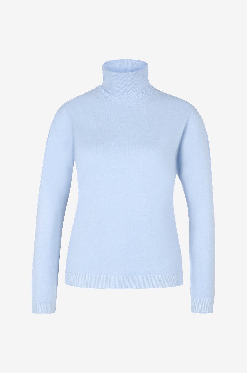 BONGENIE Fine knit wool turtleneck jumper Women LIGHT BLUE 1