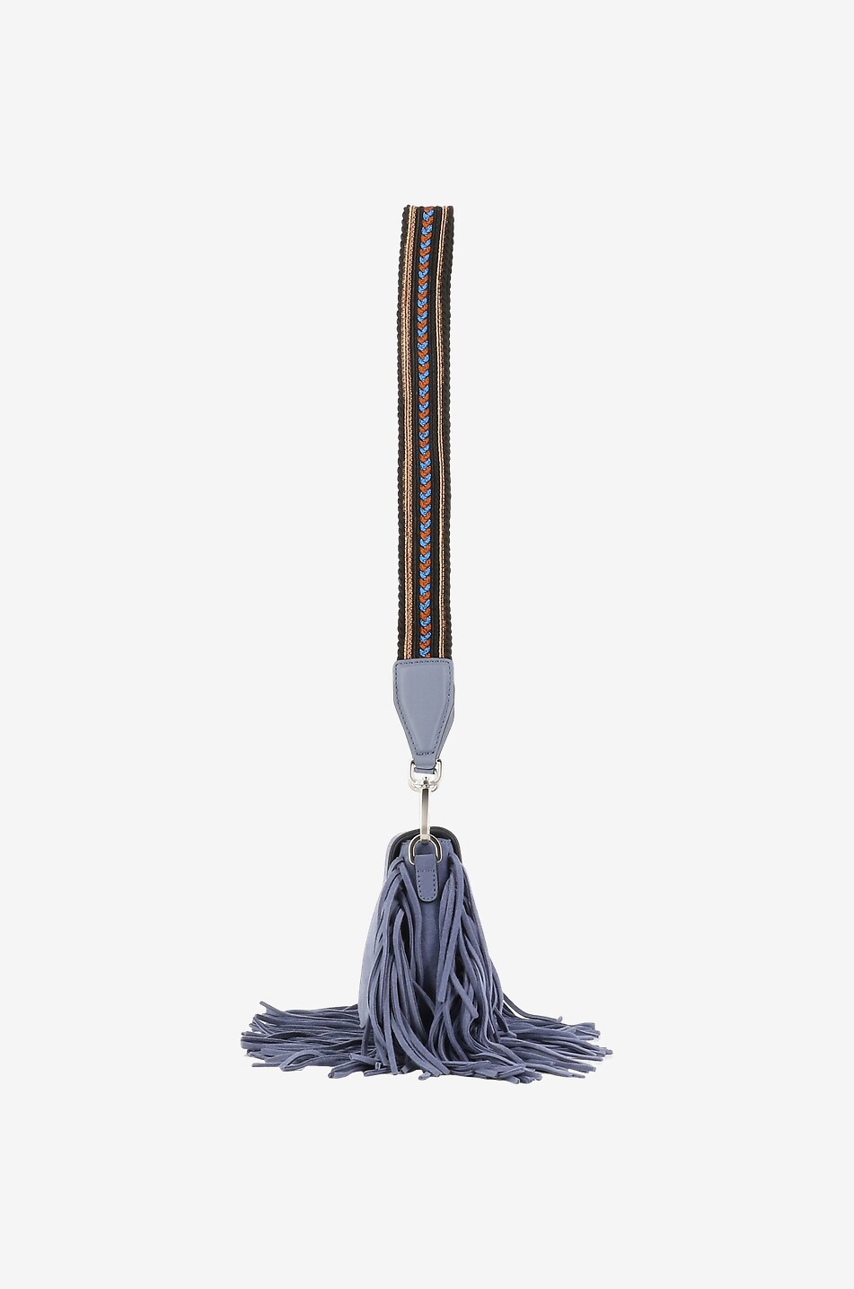 GIANNI CHIARINI Helena Round suede handbag Women BLUE 4