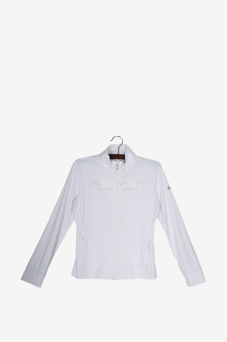 POIVRE BLANC Cardigan survêtement en jersey technique enfant Performance Stretch Unisexe BLANC 1