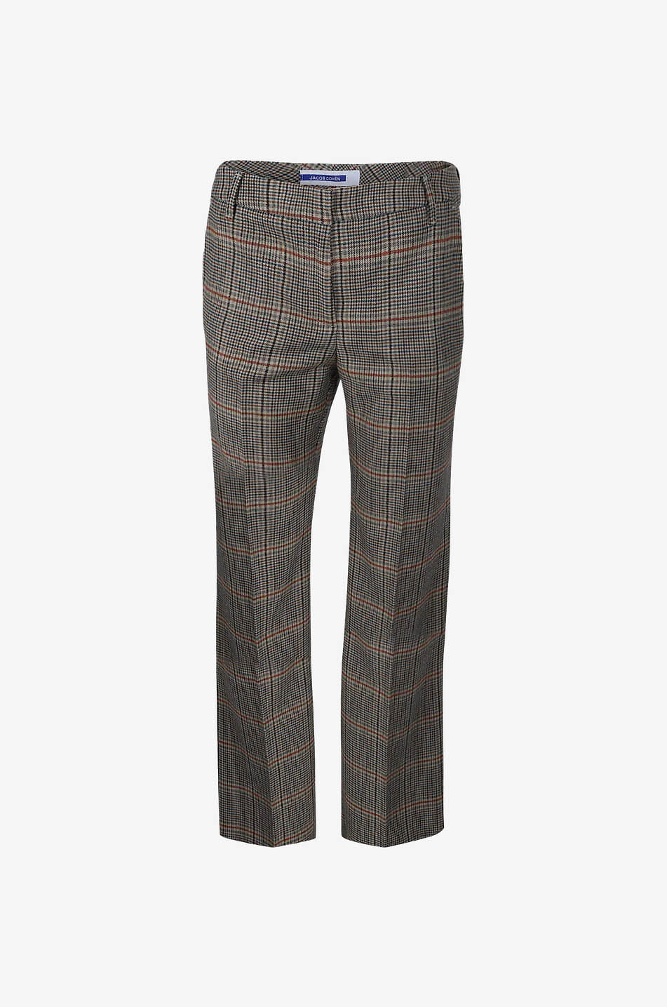 Lässige karierte Hose mit weitem Bein