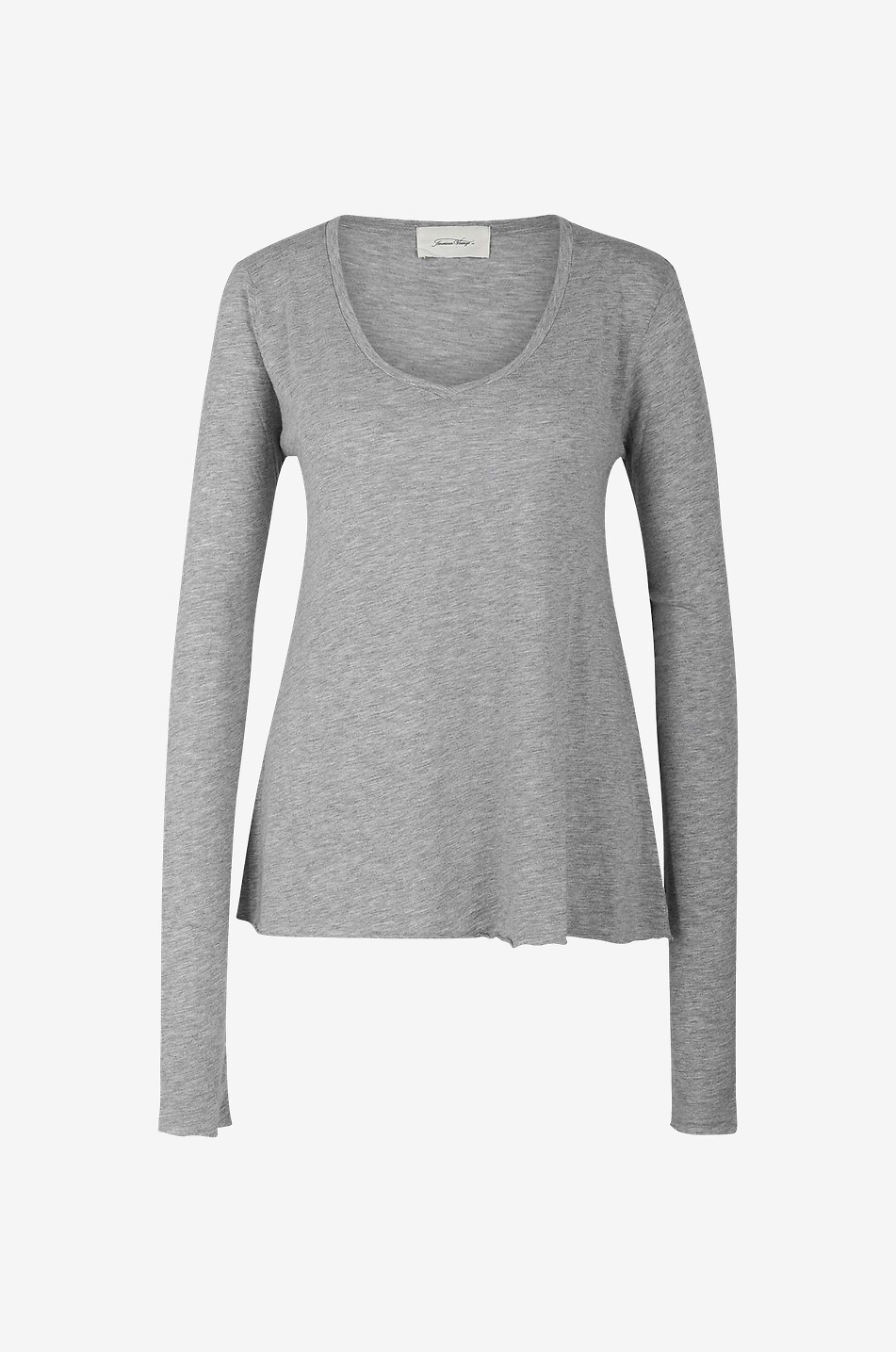 AMERICAN VINTAGE T-Shirt aus Baumwolle mit langen Ärmeln Jacksonville Damen GRAU 1