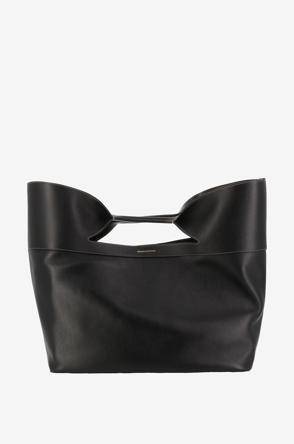 The Bow Large smooth calfskin tote bag