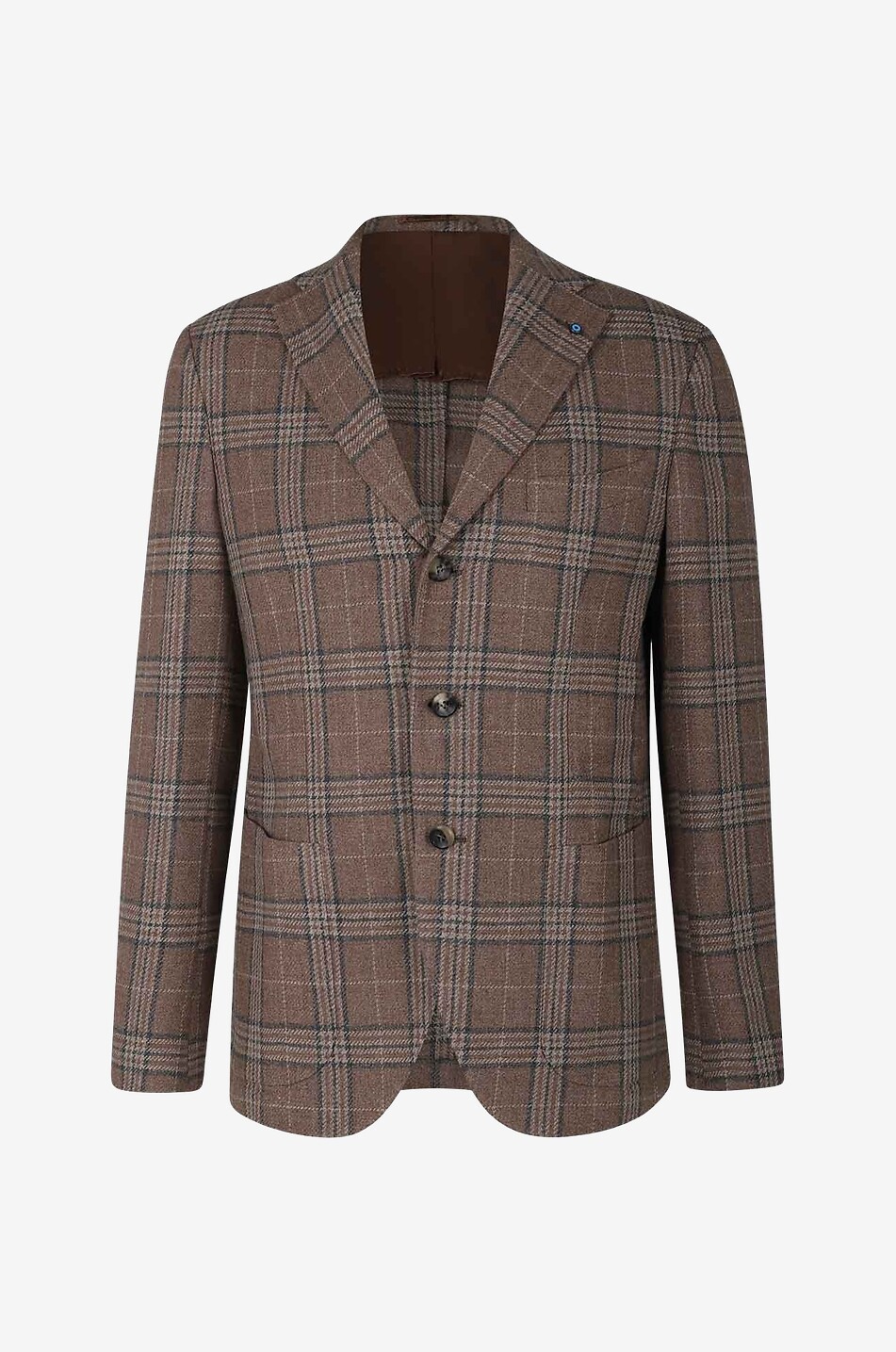 GIAMPAOLO Karierter Blazer aus Wolle Leuca Herren BRAUN 1