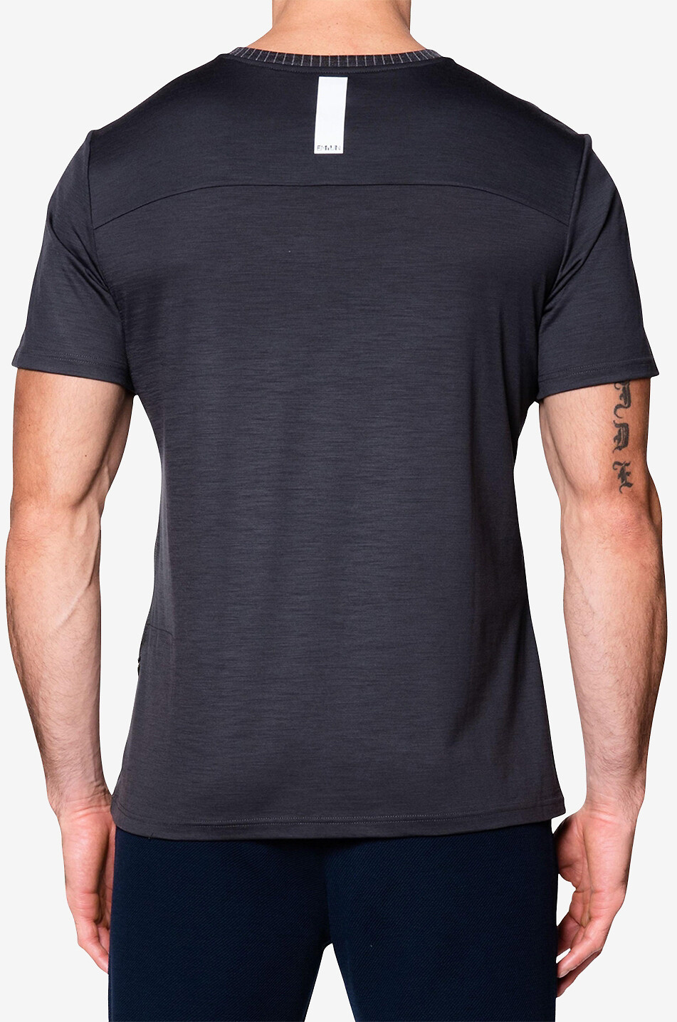 EMYUN T-shirt à manches courtes en laine Emmen Homme GRIS MOYEN 3