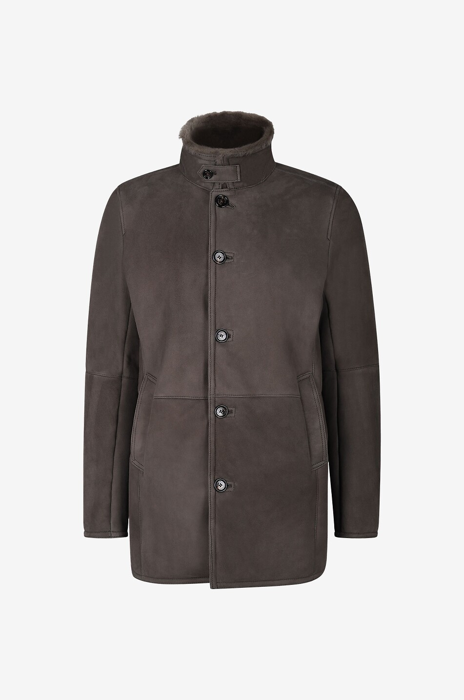GIMO'S Coat in lamb shearling and suede Men BROWN 1