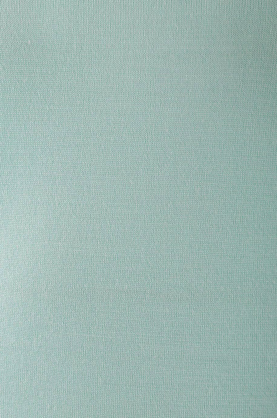 BONGÉNIE Pull fin à col V en laine Femme VERT CLAIR 3