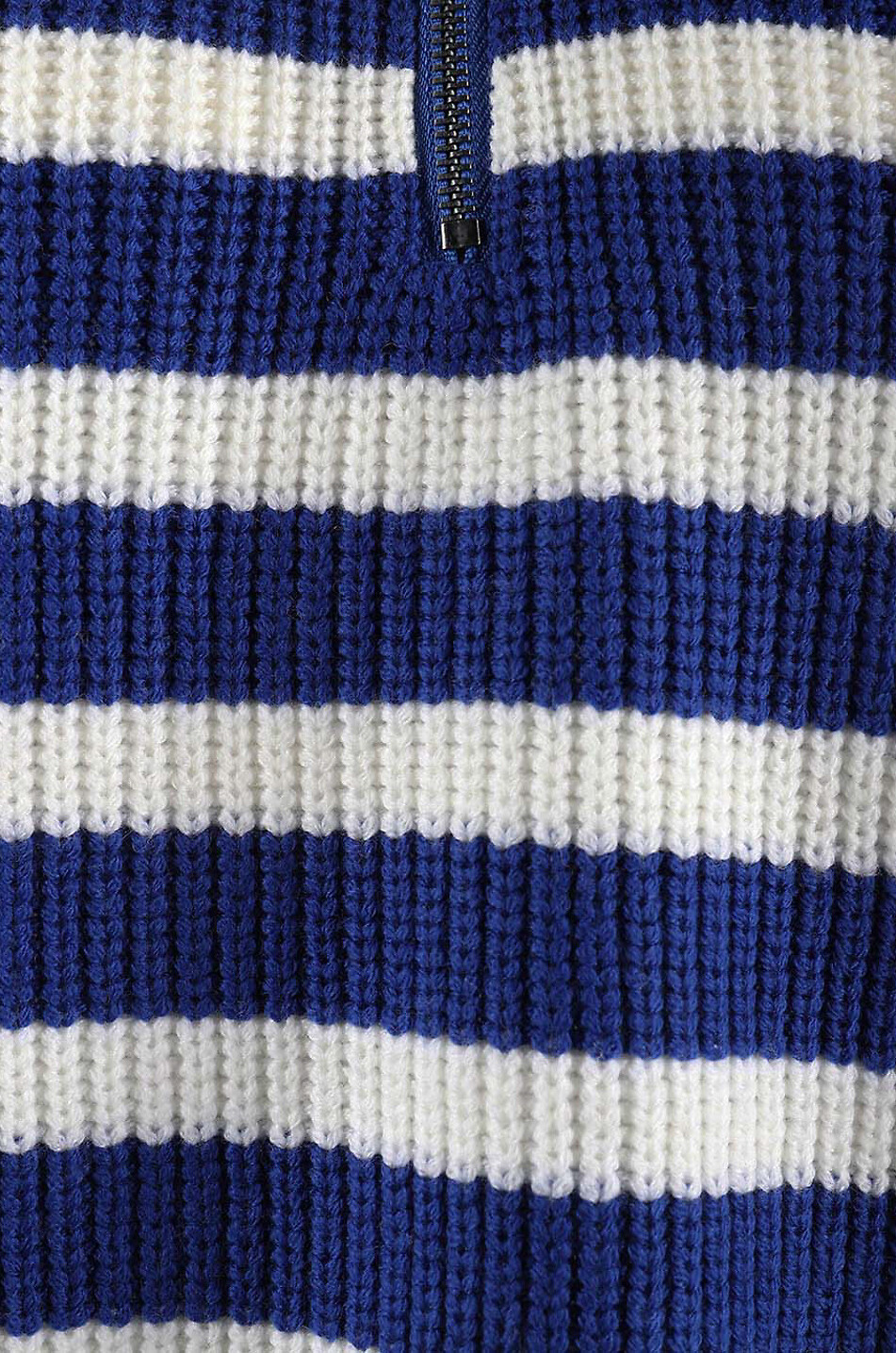 Gestreifter Pullover mit Stehkragen aus Merinowolle