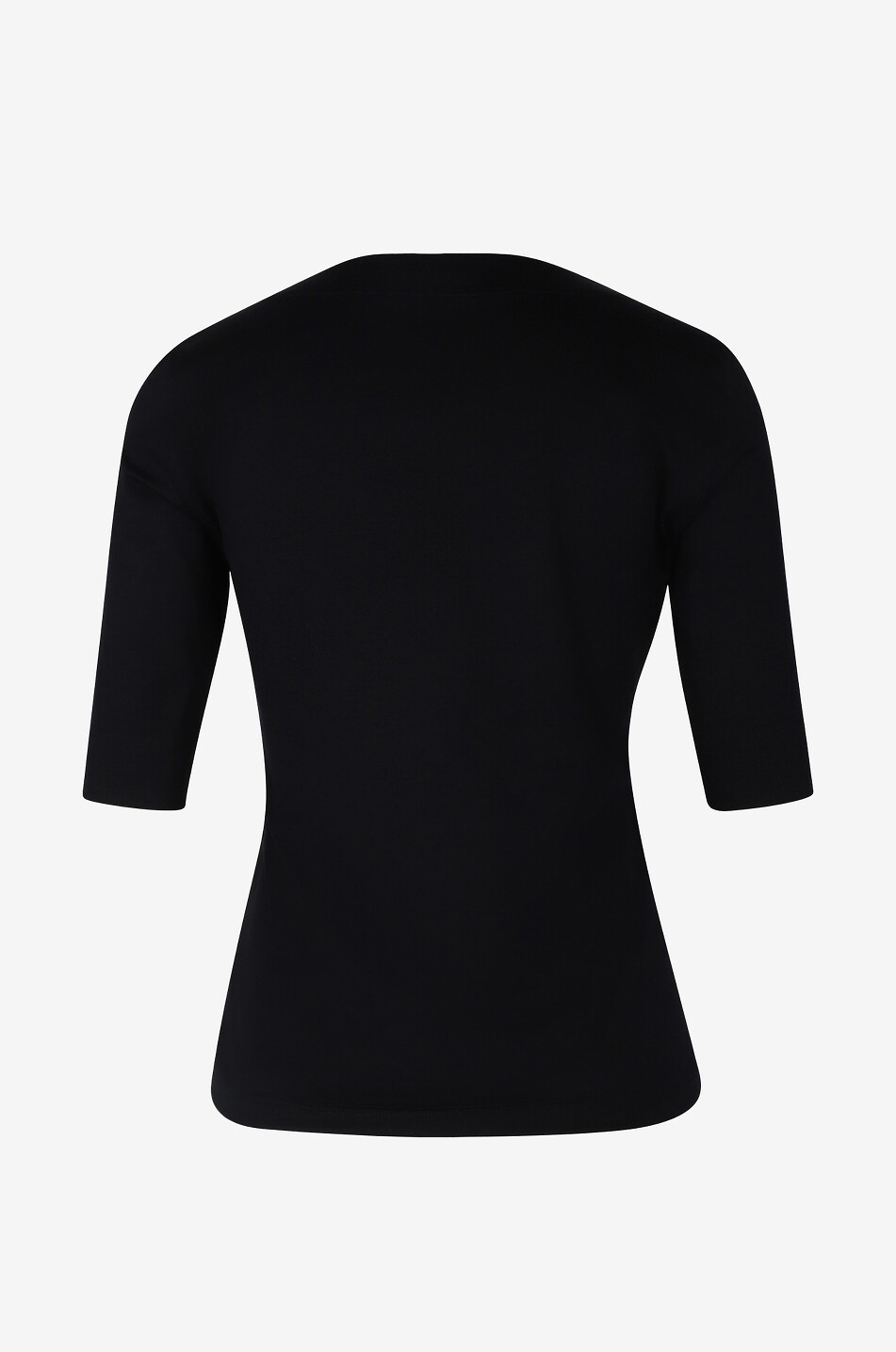 AKRIS PUNTO Slim-fitting square neck jersey T-shirt Women BLACK 2