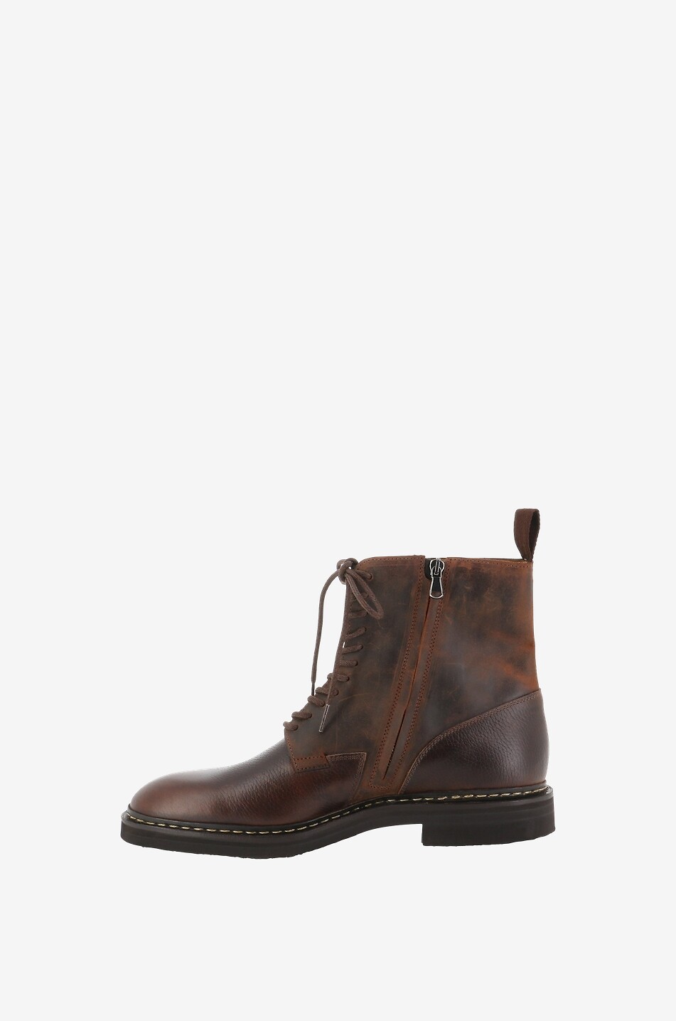 Perth vintage effect leather lace-up ankle boots