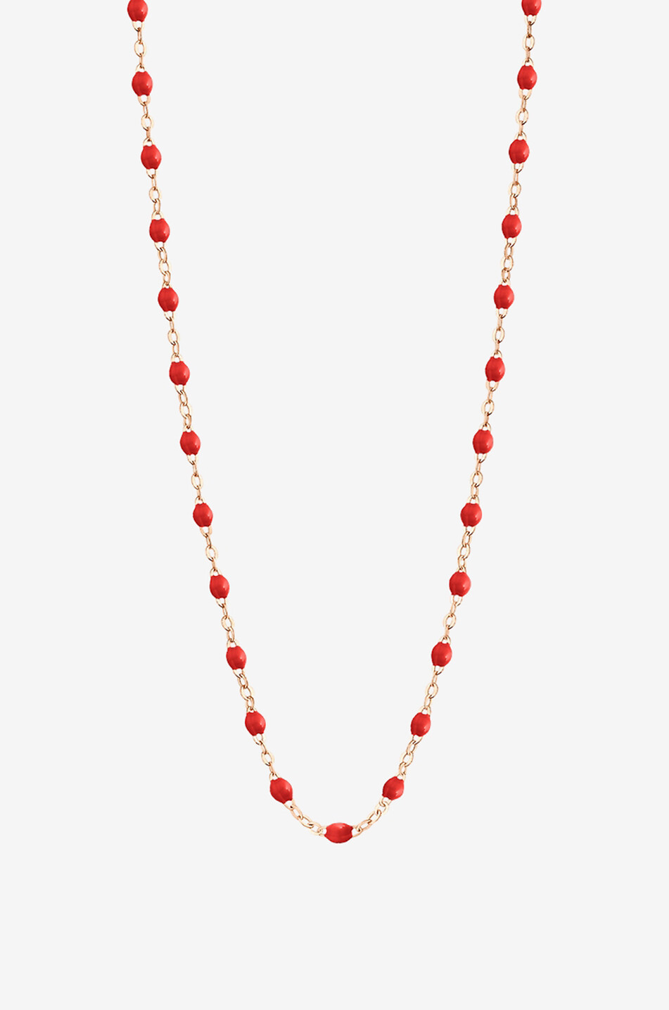 GIGI CLOZEAU Classique Gigi rose gold and resin children's necklace Girl RED 1