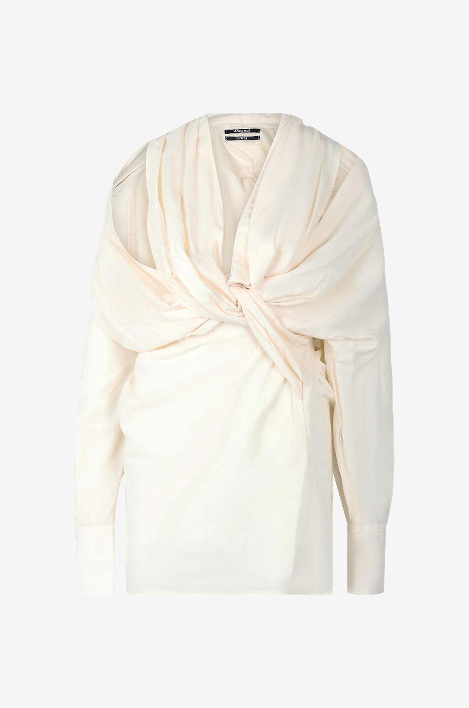 Mini robe drapée en coton Agui