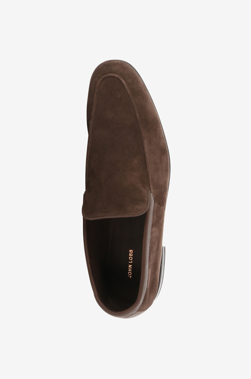 JOHN LOBB Mocassins en daim souple et cuir Tyne Homme MARRON FONCÉ 5