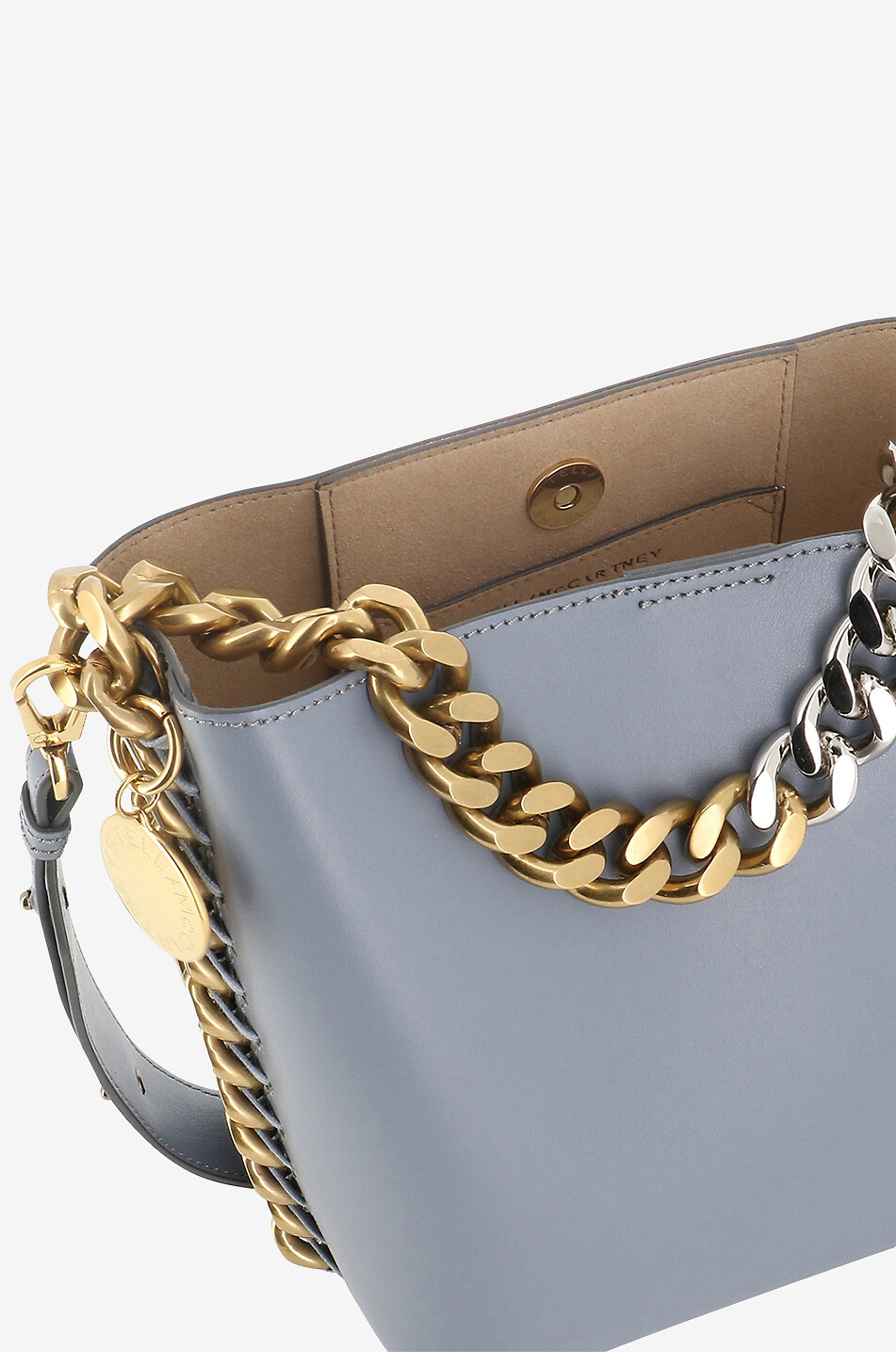 STELLA McCARTNEY Bucket-Tasche aus Kunstnappaleder Frayme Damen BLAU 6