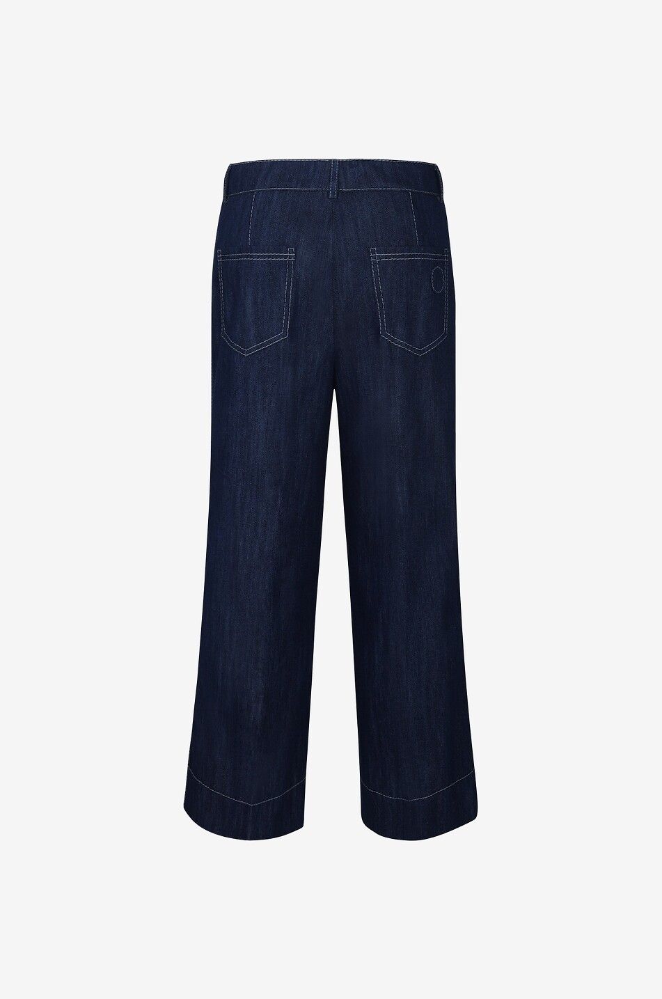AKRIS PUNTO Chiara high-rise wide-leg denim trousers Women BLUE 2
