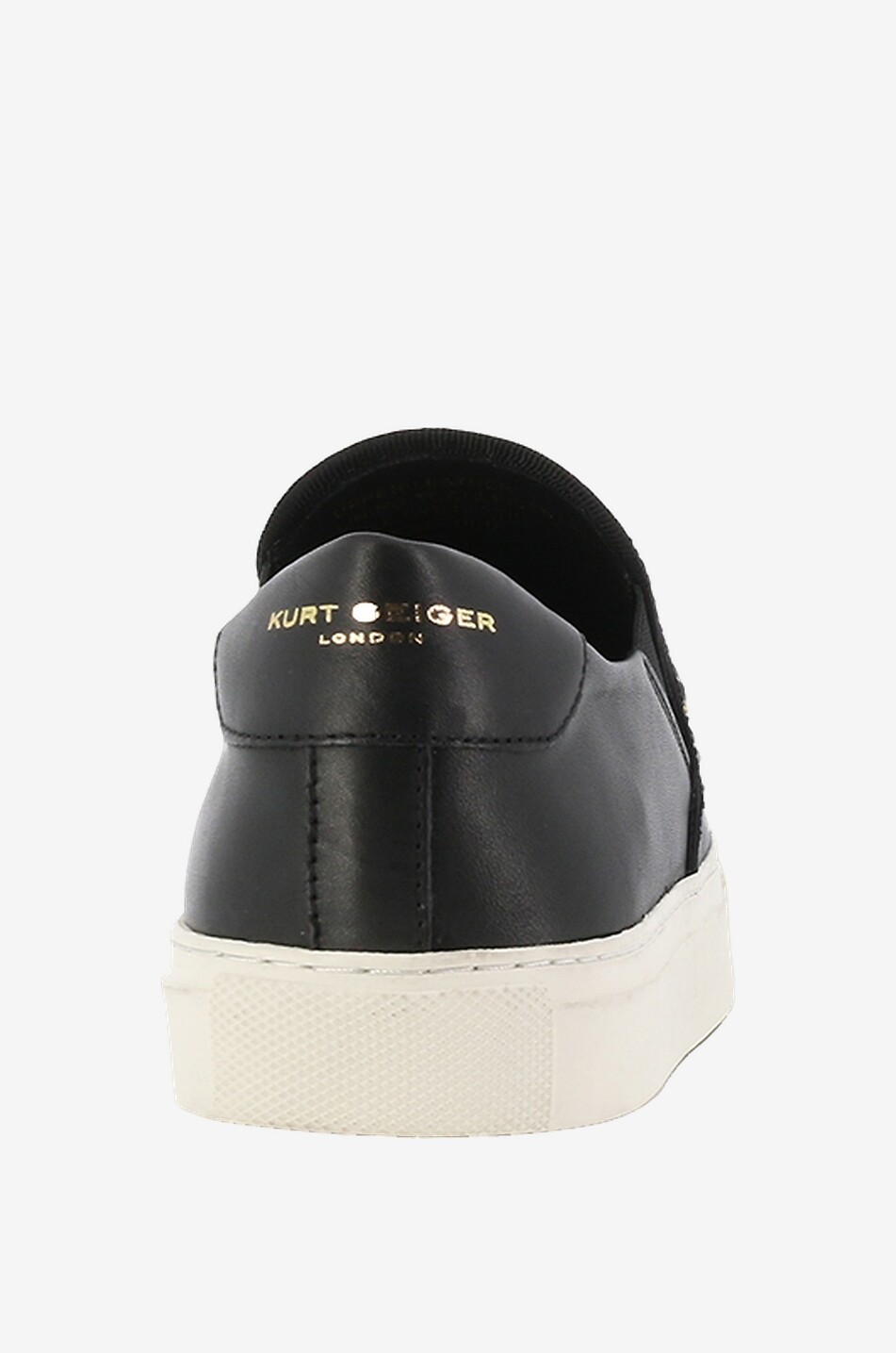 KURT GEIGER LONDON Baskets slip-on en cuir motif yeux Leah Eye Femme NOIR 4
