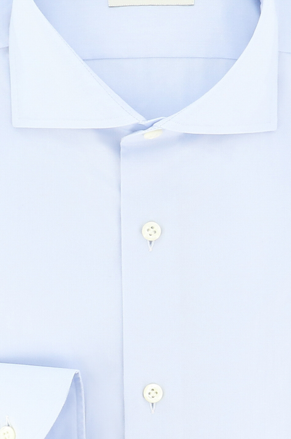 Einfarbiges Slim-Fit-Hemd aus texturierter Baumwolle Fabio