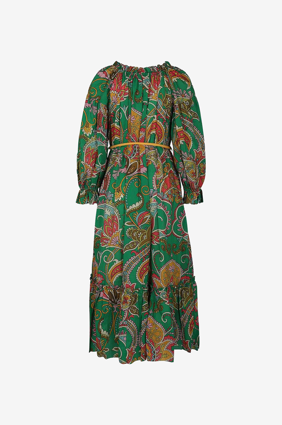 ALEMAIS Marion off-shoulder midi dress Women GREEN 2